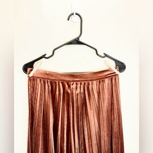 SOLD SHEIN Pleated Velvet Skirt